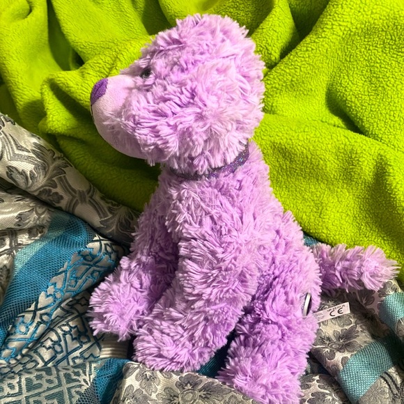 Medium sized purple stuffed animal poodle - Picture 2 of 5